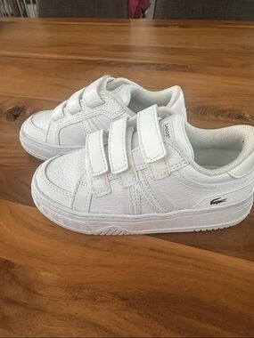 Lacoste Kids White Triple Velcro Sneakers